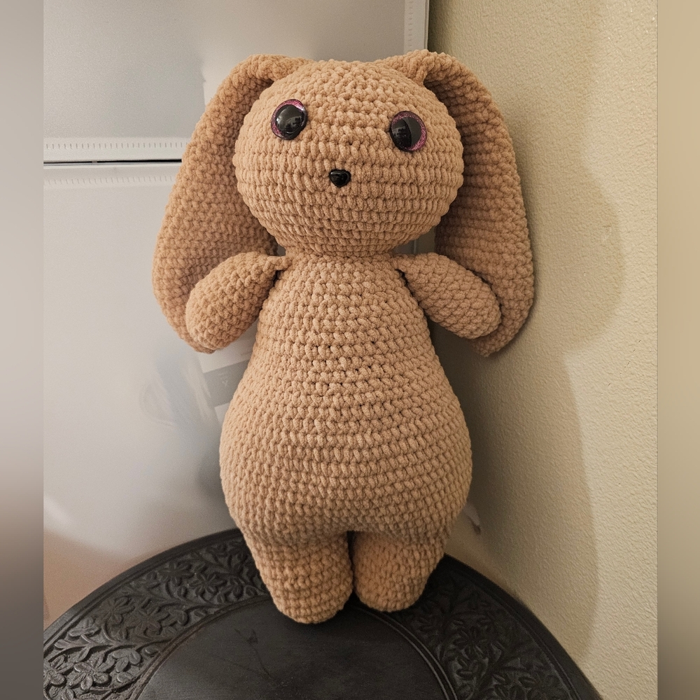 Handmade Medium/large Crochet Bunny Plush - Picture 5 of 9